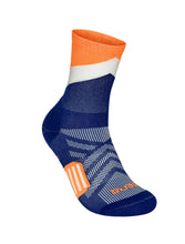 Load image into Gallery viewer, Slope Orange and Blue Mini Crew Socks
