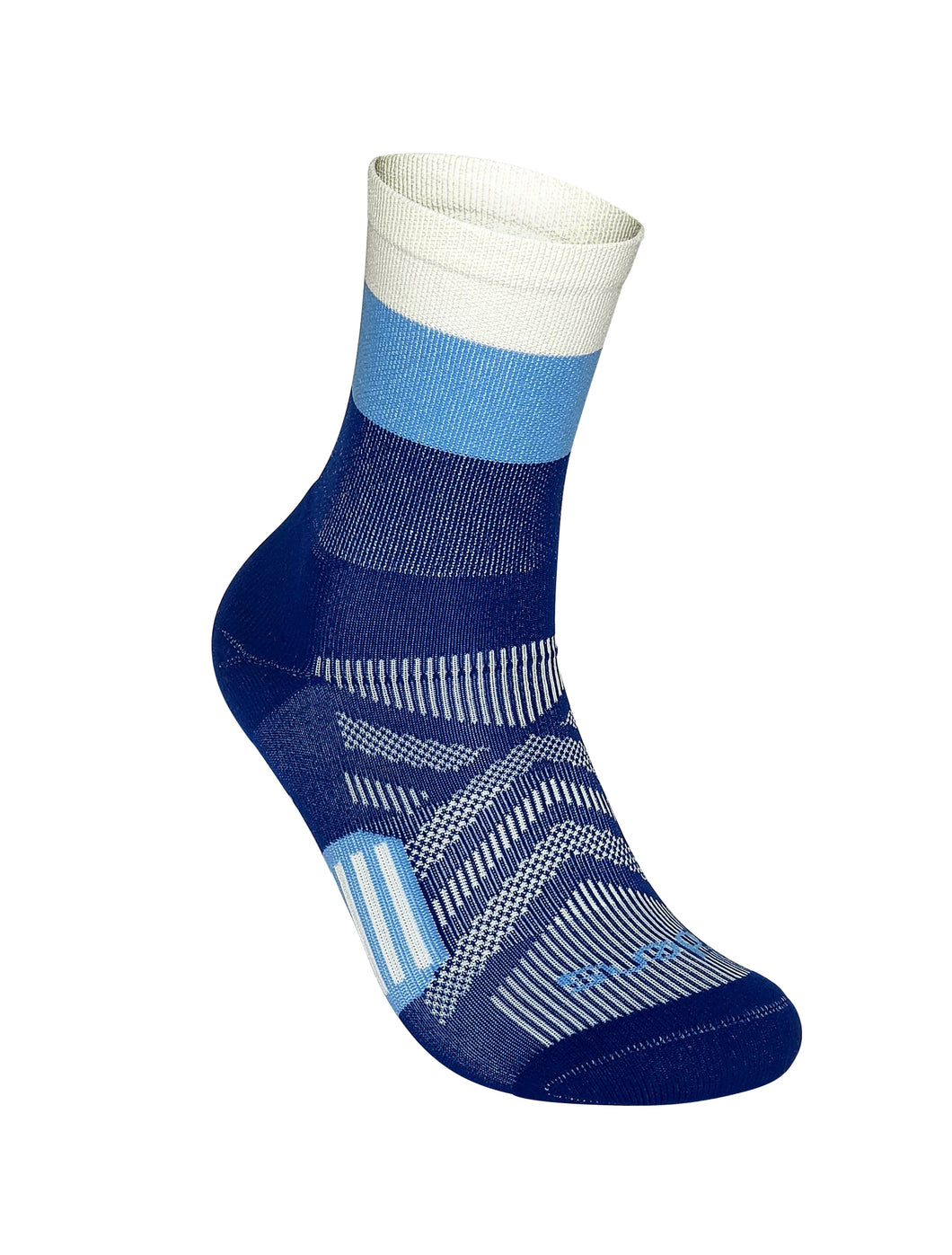 Stripes Light Blue and Dark Blue Mini Crew Socks