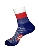 Load image into Gallery viewer, Stripes Red and Blue Mini Crew Socks
