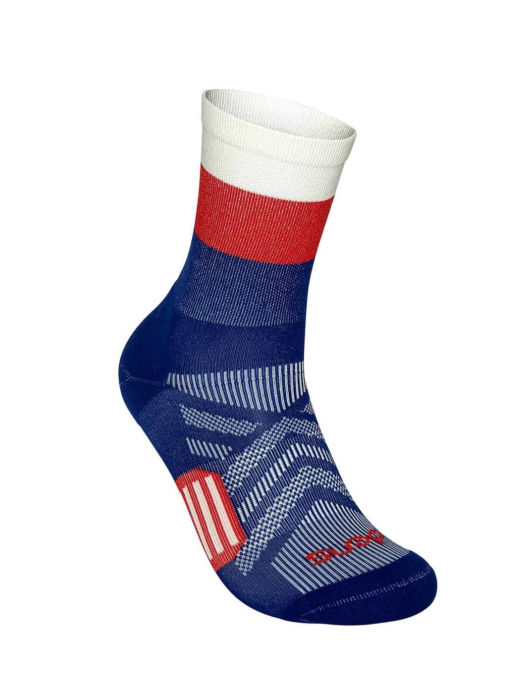 Stripes Red and Blue Mini Crew Socks