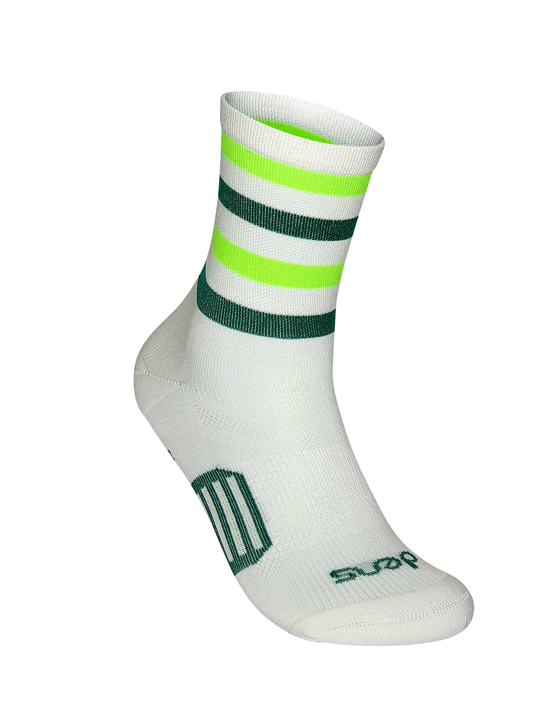 Dash Light Green and Dark Green Mini Crew Socks